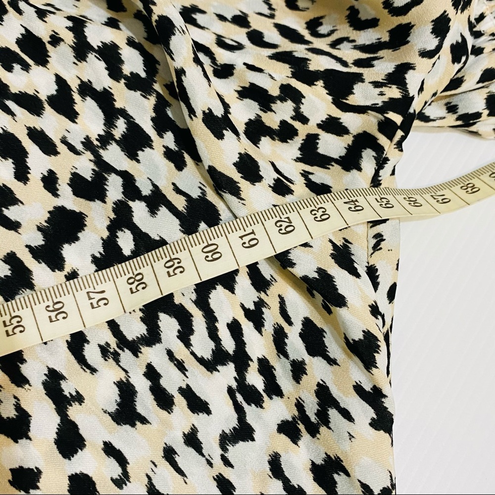 WITCHERY Womens Size 6 Ladies Animal Print Gathered Top Size 6 - Picture 13 of 16
